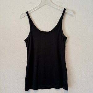 Double Zero Women Black Scoop Neck Camisole Tank Top Size Large NEW